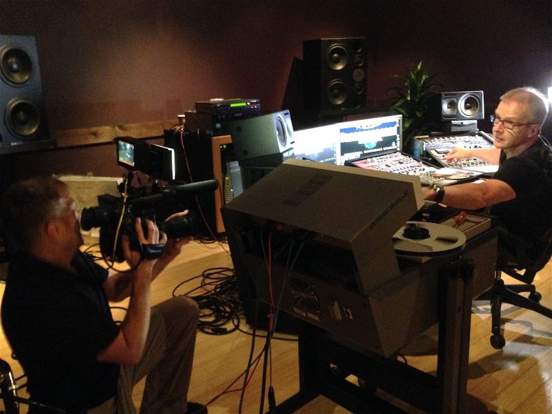 Shooting B-roll for "Star Chamber" with Host Peter Doell at Universal Mastering